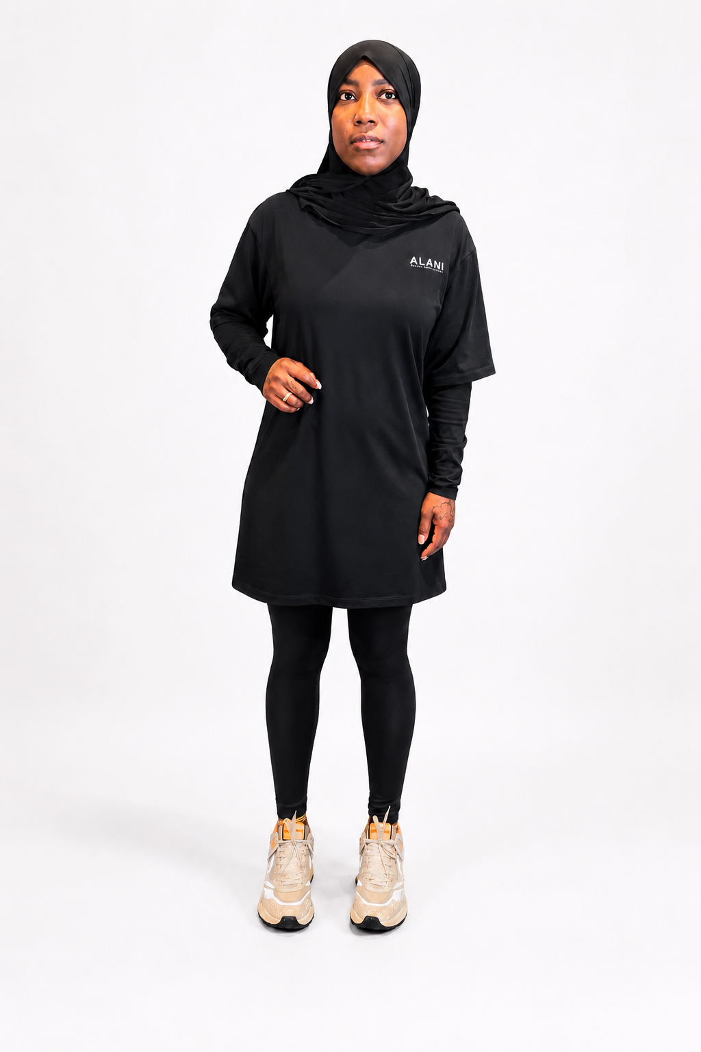 The Alani Active Oversized Tee- Noir
