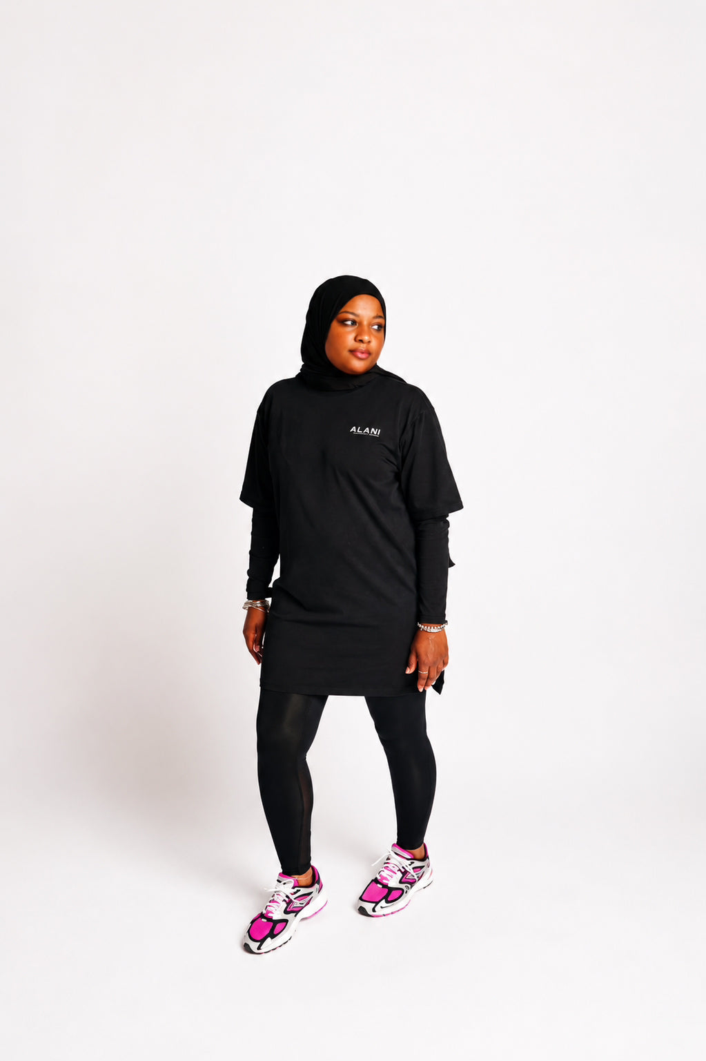 The Alani Active Oversized Tee- Noir