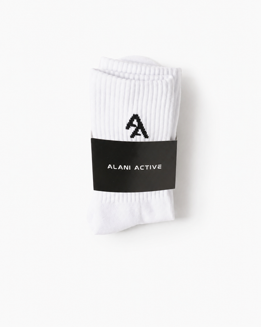 The Alani Active Crew Sock- Pearl